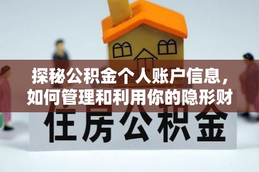 南海探秘公积金个人账户信息，如何管理和利用你的隐形财富