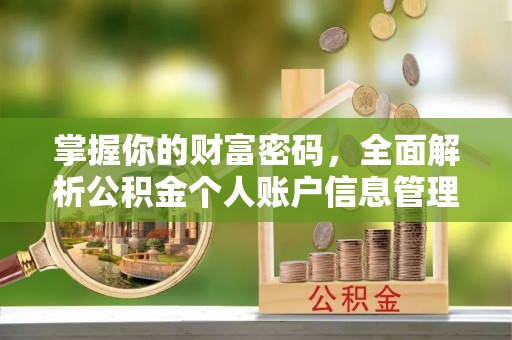 南海掌握你的财富密码，全面解析公积金个人账户信息管理与优化