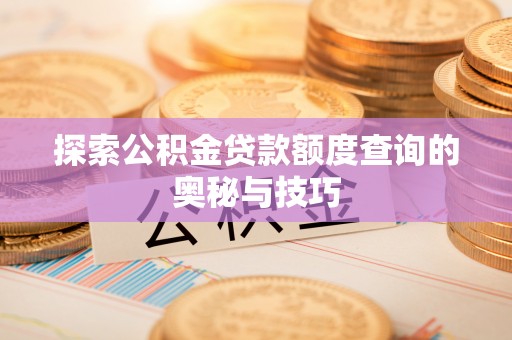 南海探索公积金贷款额度查询的奥秘与技巧