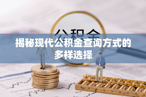 南海揭秘现代公积金查询方式的多样选择