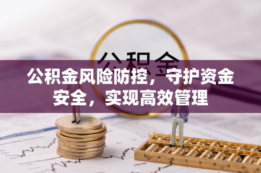 南海公积金风险防控，守护资金安全，实现高效管理