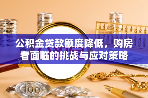 南海公积金贷款额度降低，购房者面临的挑战与应对策略
